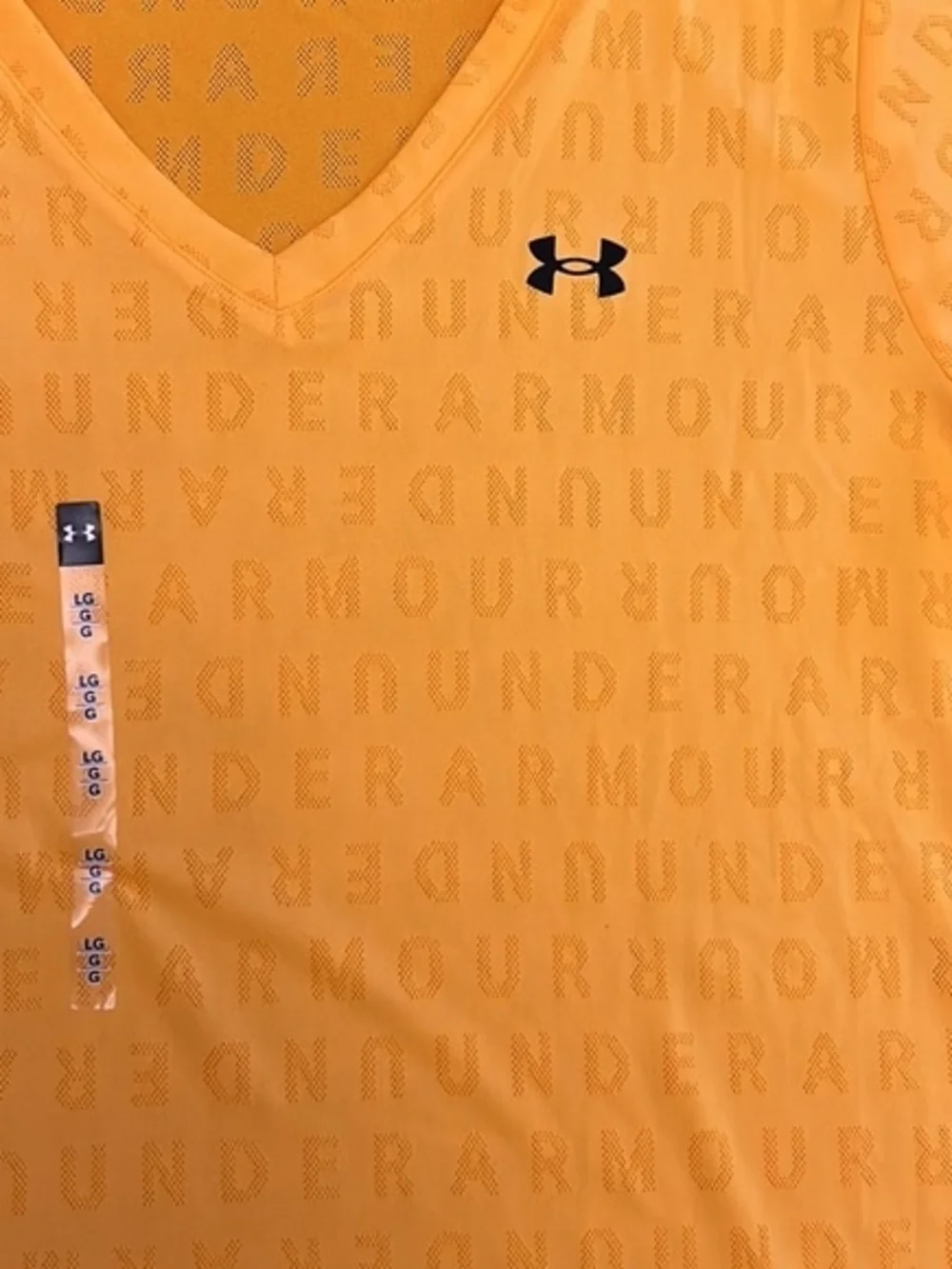 LG Yellow Mesh Logo Short Sleeve Tee - Picture 3 of 3